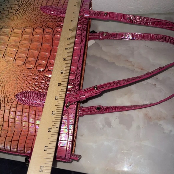 Brahmin Ombre Melbourne Collection Ezra Horizon Extra Large Tote Bag - Picture 11 of 12